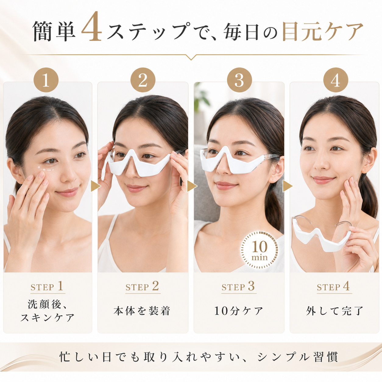 キヨラ 2-in-1 目元ケア美顔器
